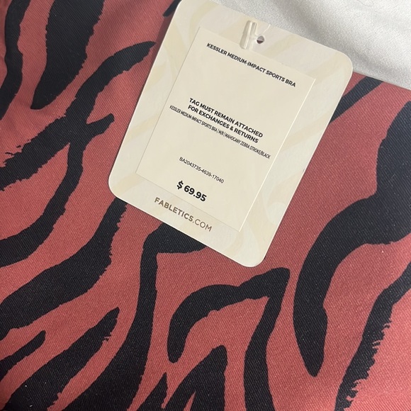 zebra print sports bra - Picture 3 of 4